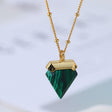 Pendentif triangle vert