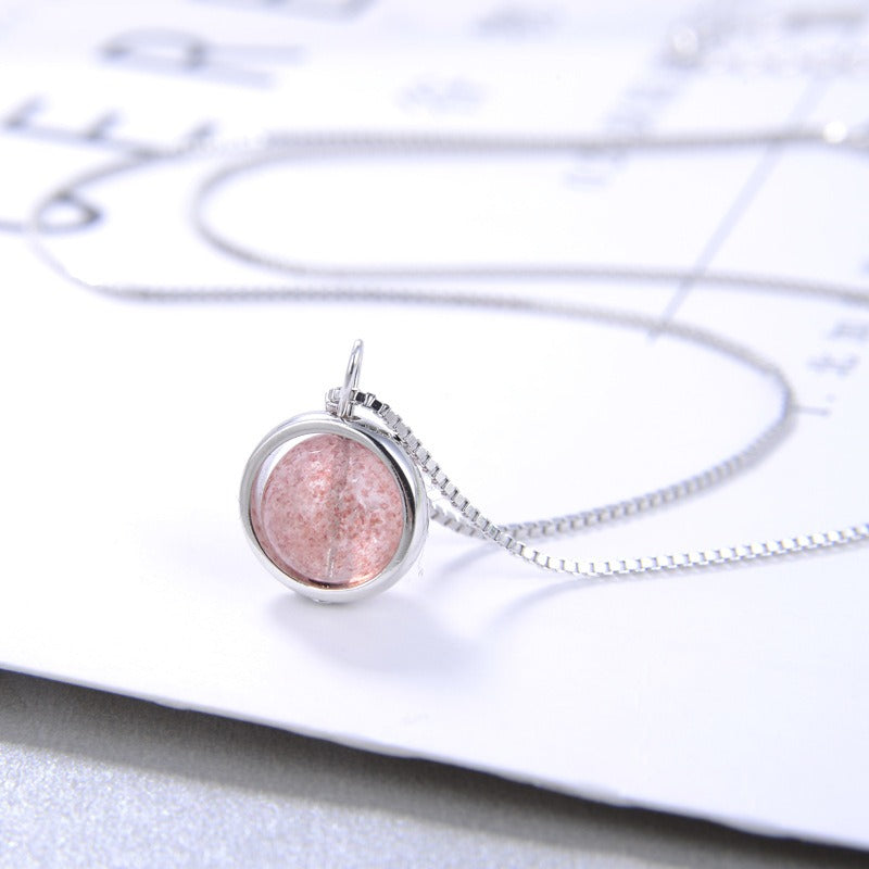 Collier cercle et Quartz rose