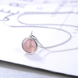 Collier cercle et Quartz rose