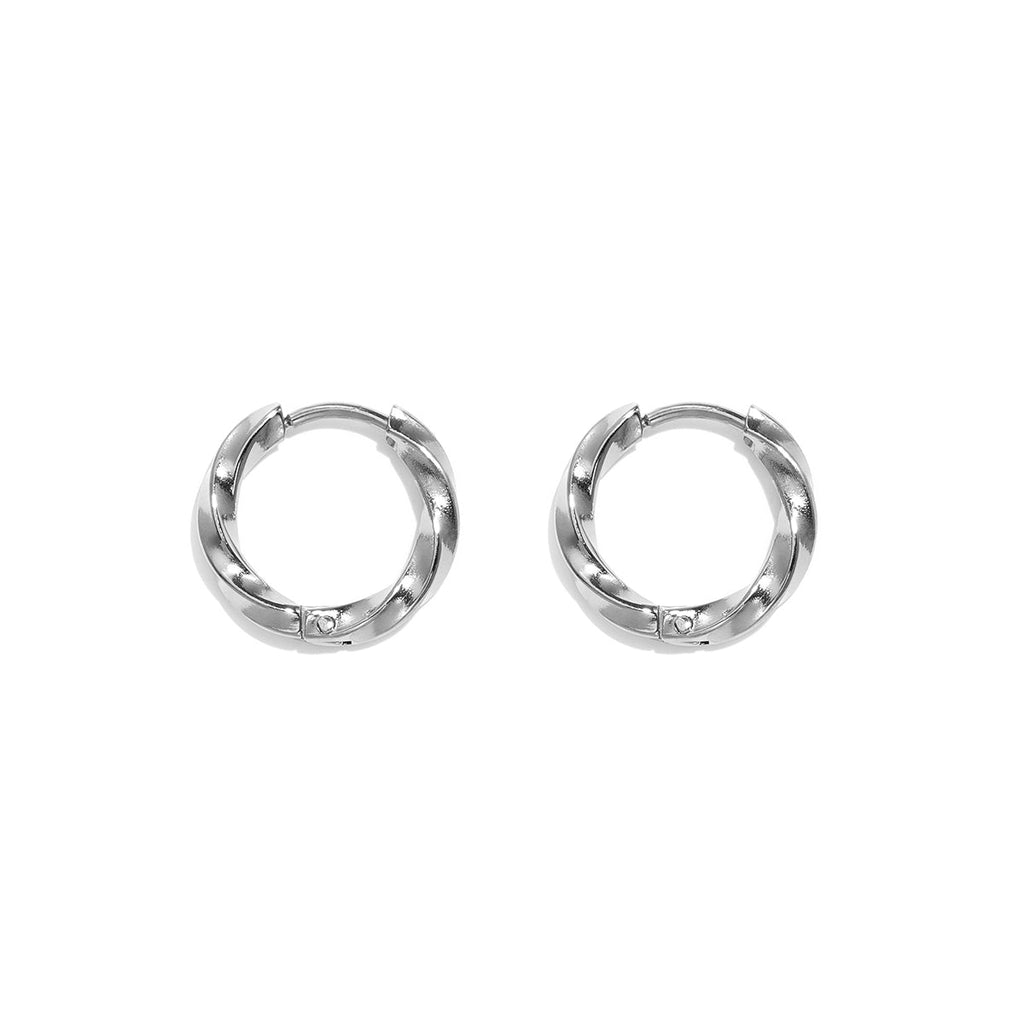 Boucles d'oreilles rondes en acier inoxydable, collection Daily Simple, bijoux pour femmes