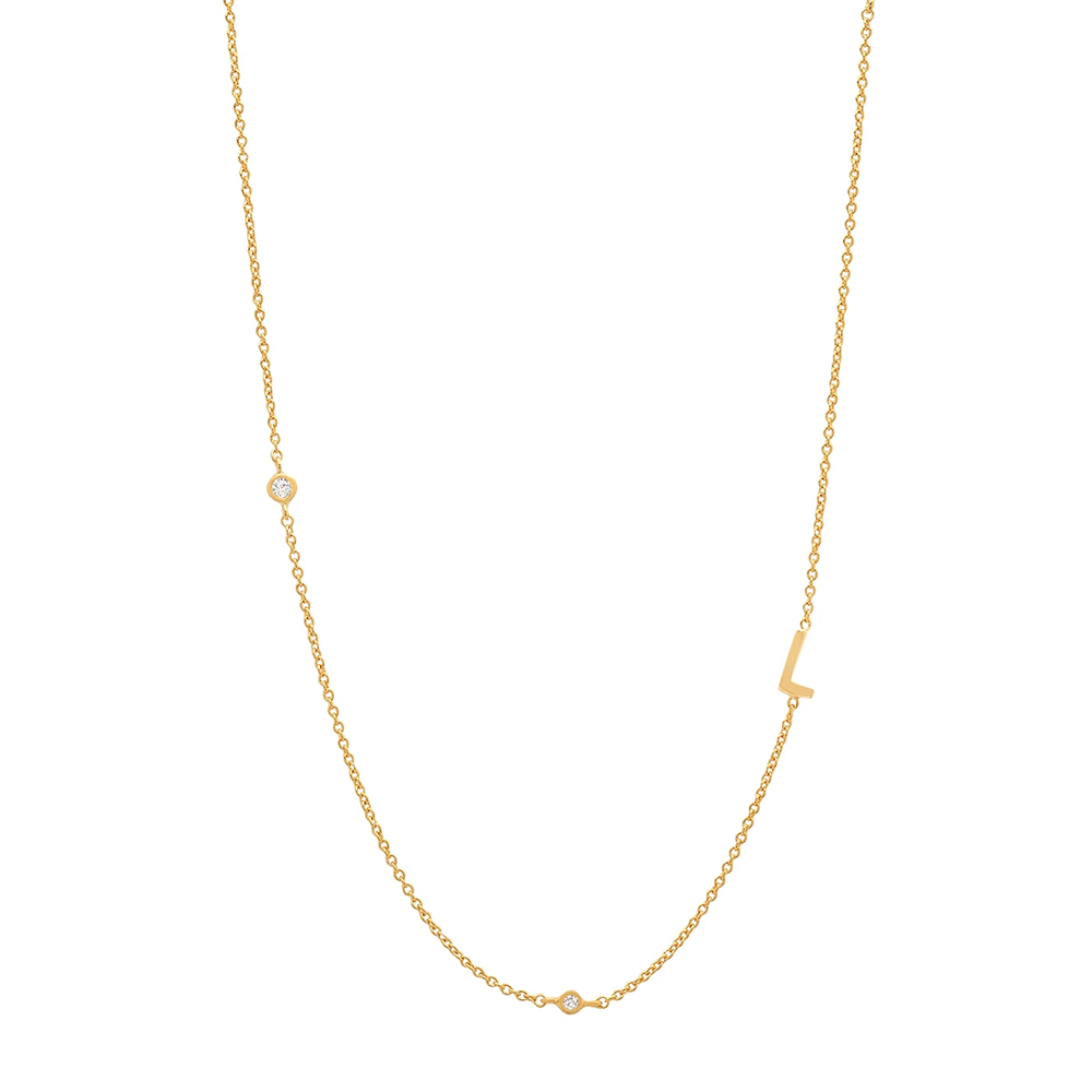 Collier initiale argent femme