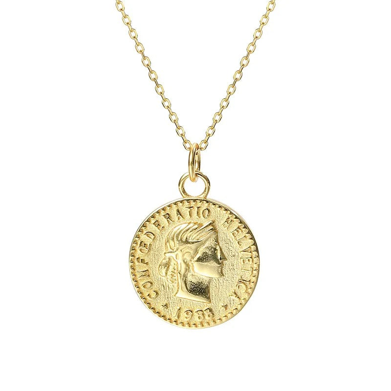 Collier rond pièce de monnaie