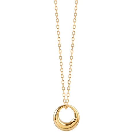 Collier or avec pendentif rond