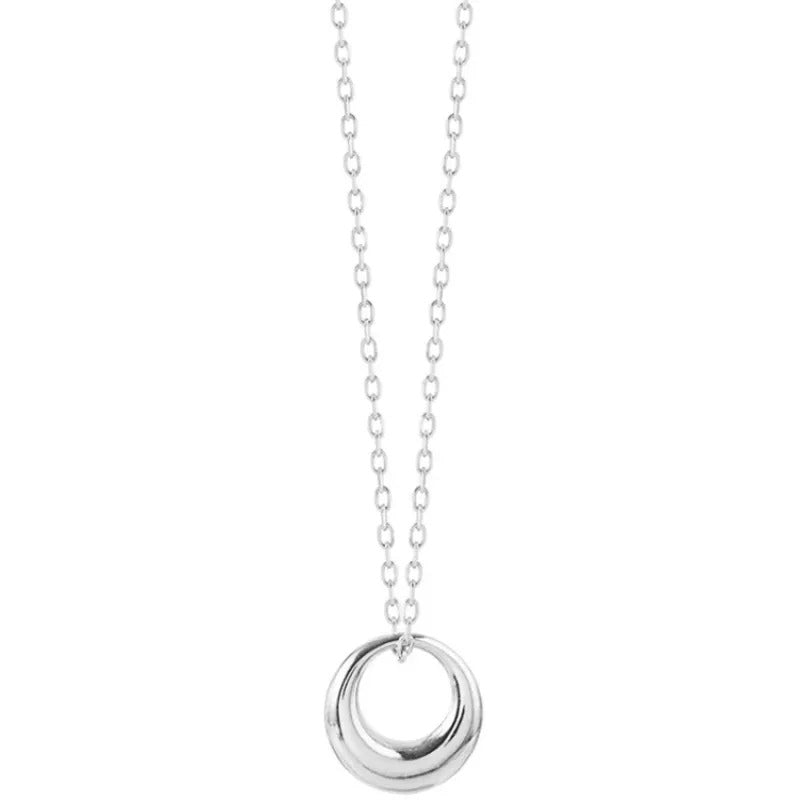 Collier or avec pendentif rond