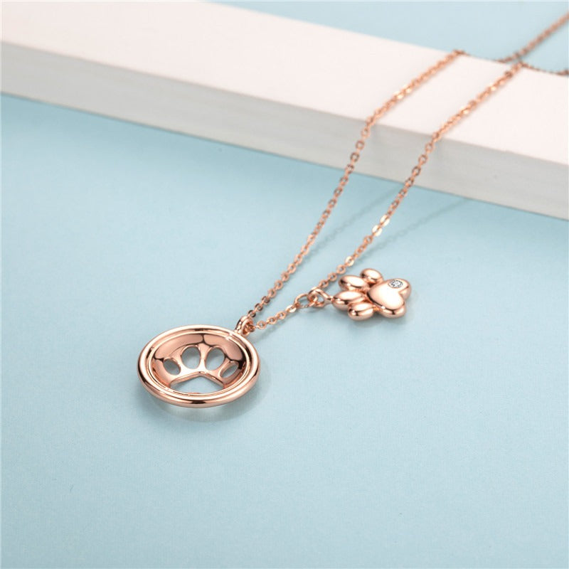 Pendentif patte de chat Rose Gold