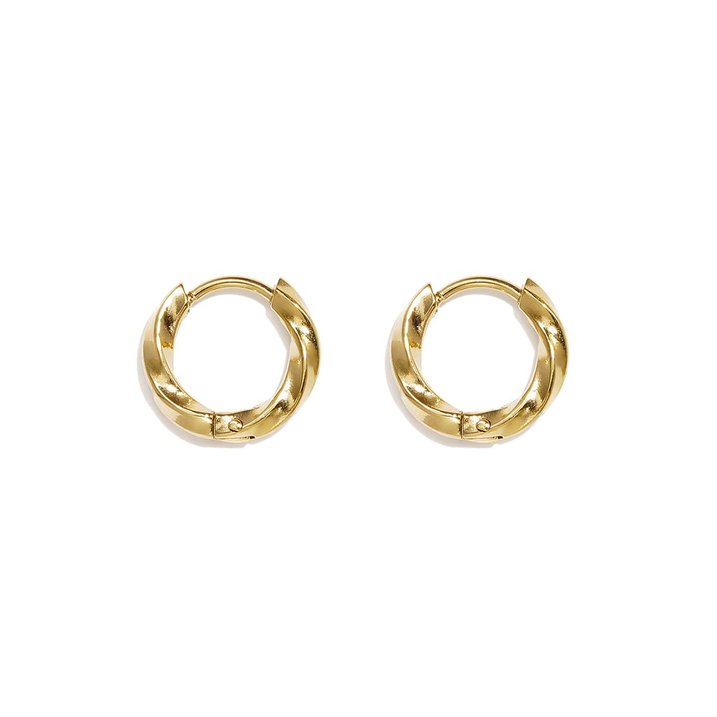 Boucles d'oreilles rondes en acier inoxydable, collection Daily Simple, bijoux pour femmes