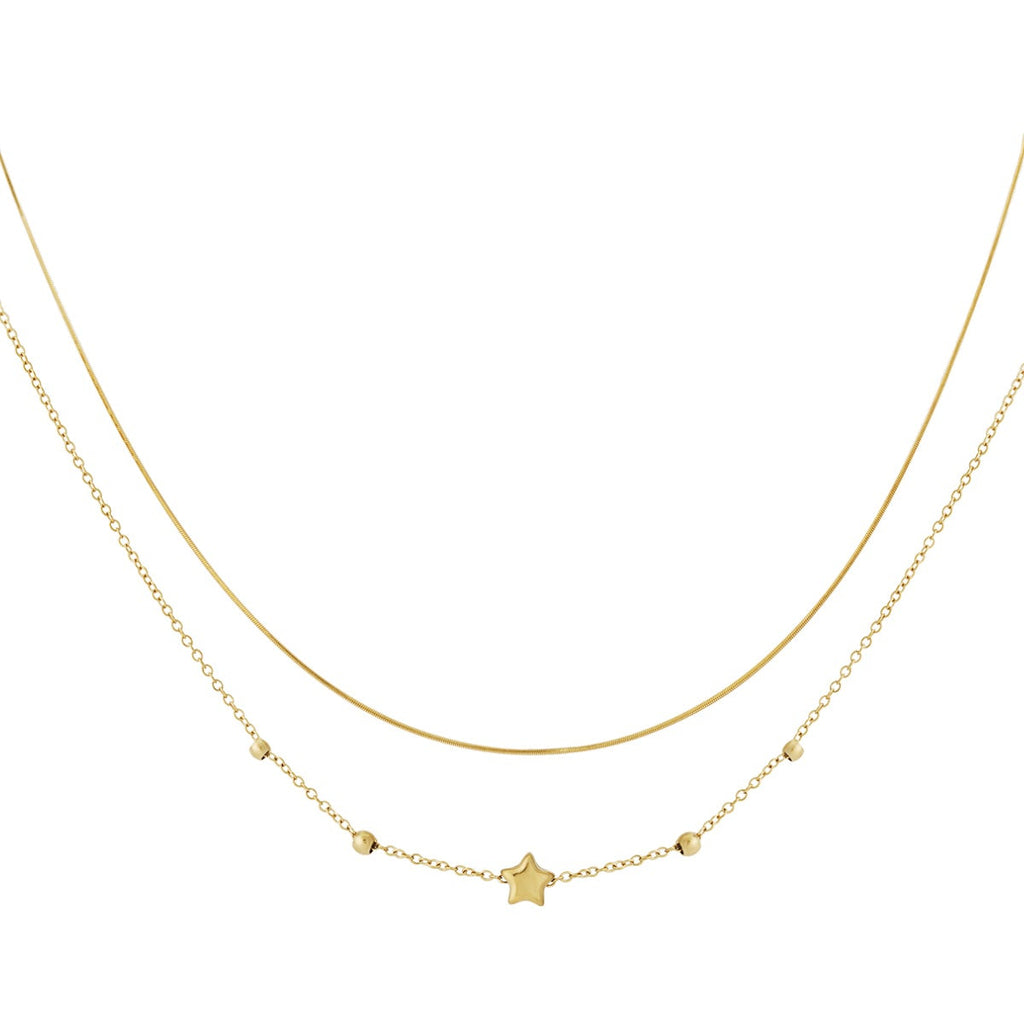 Collier étoile double couche