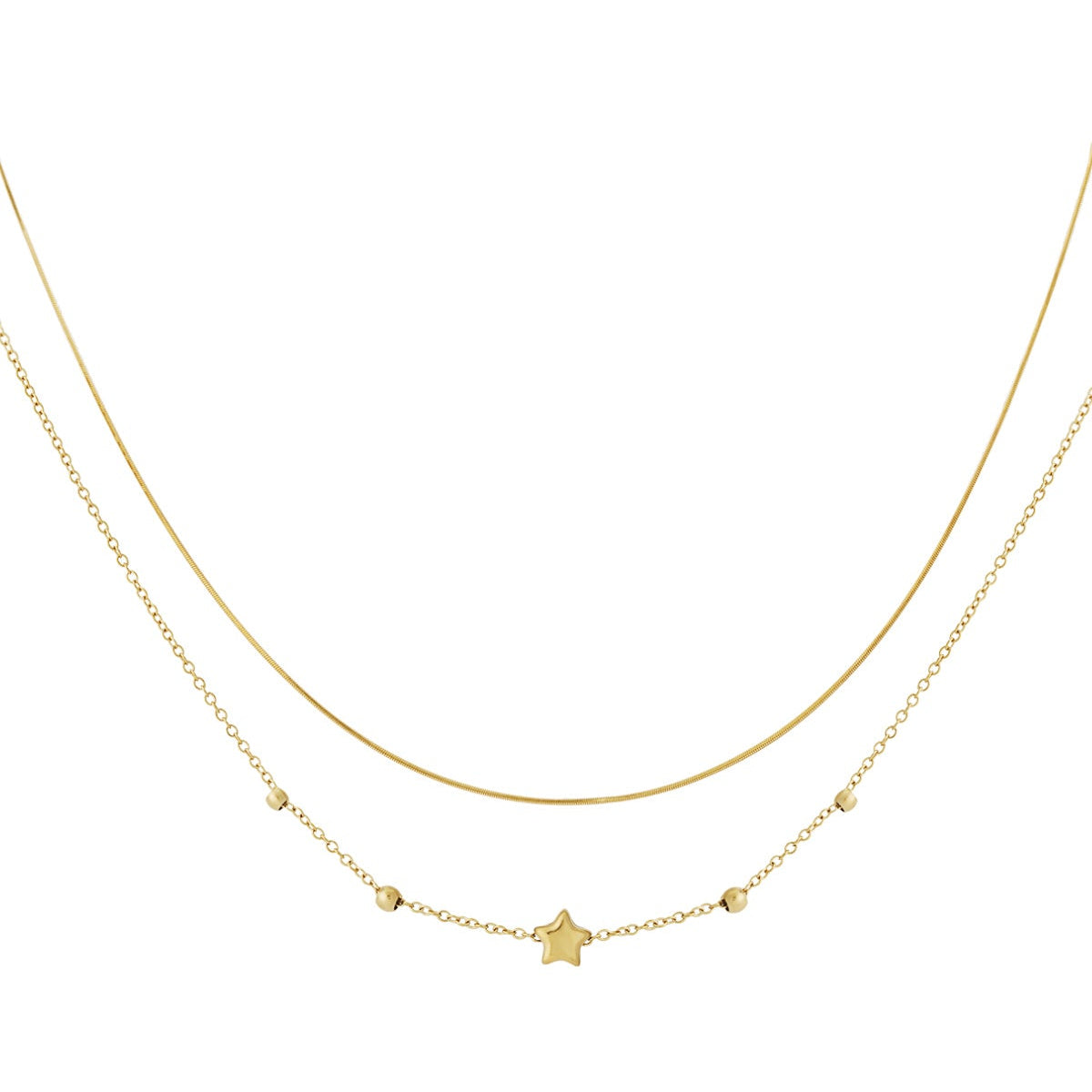 Collier étoile double couche