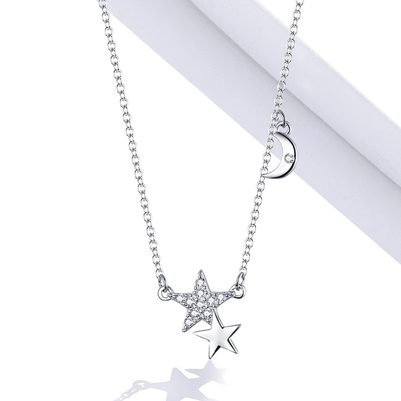 Collier étoilé lune