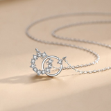 Collier anneau entrelacé argent