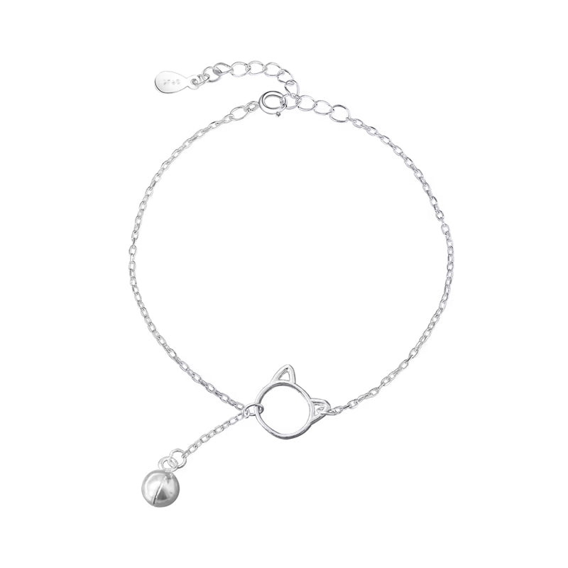 Collier chat en argent