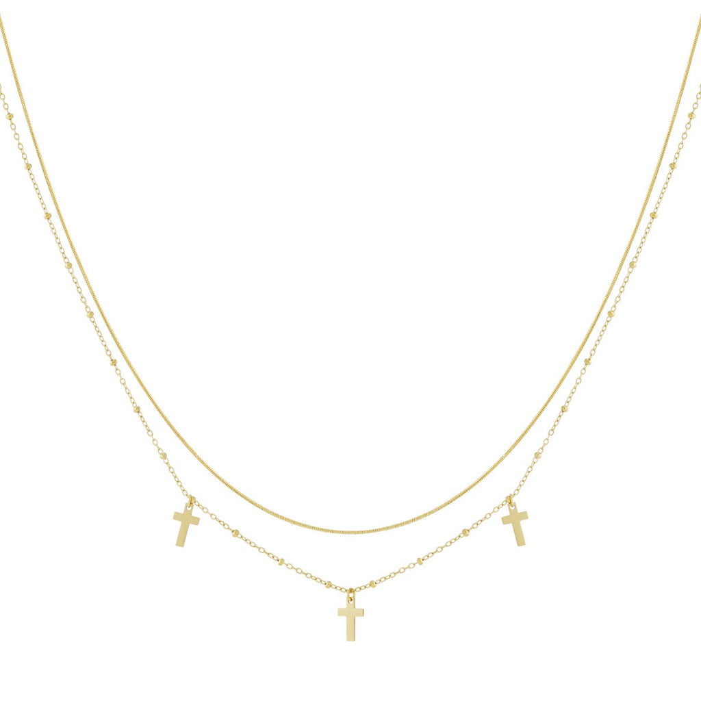   Colliers superposés croisés décontractés quotidiens simples série bijoux pour femmes