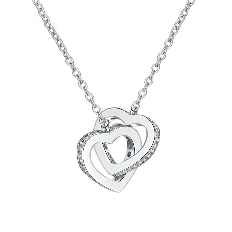 Collier cœur entrelacé