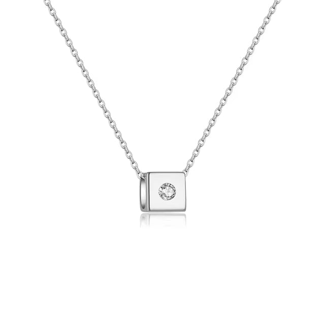 Pendentif cube en argent