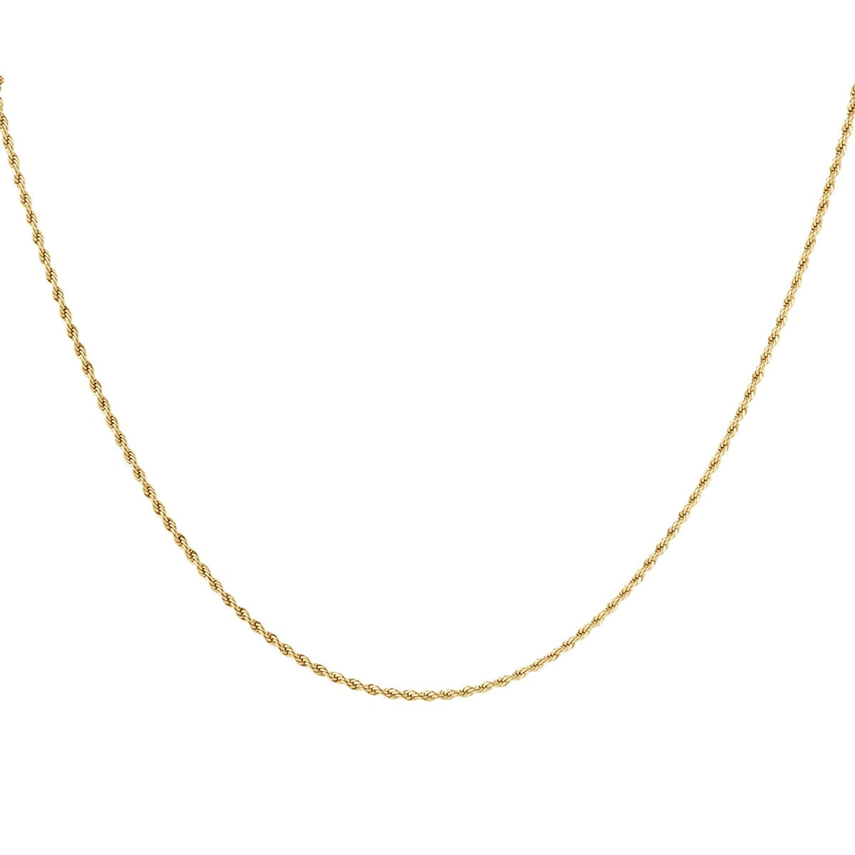 Collier torsadé fin - doré-2.0MM