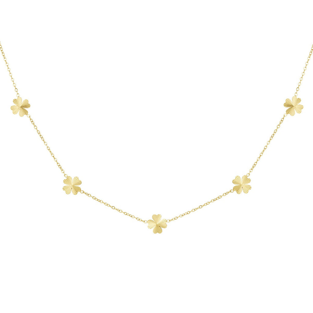 collier porte-bonheur feuillu