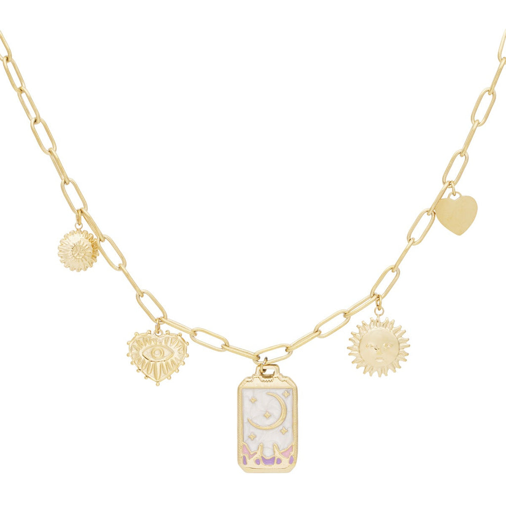 collier à breloques lune magique