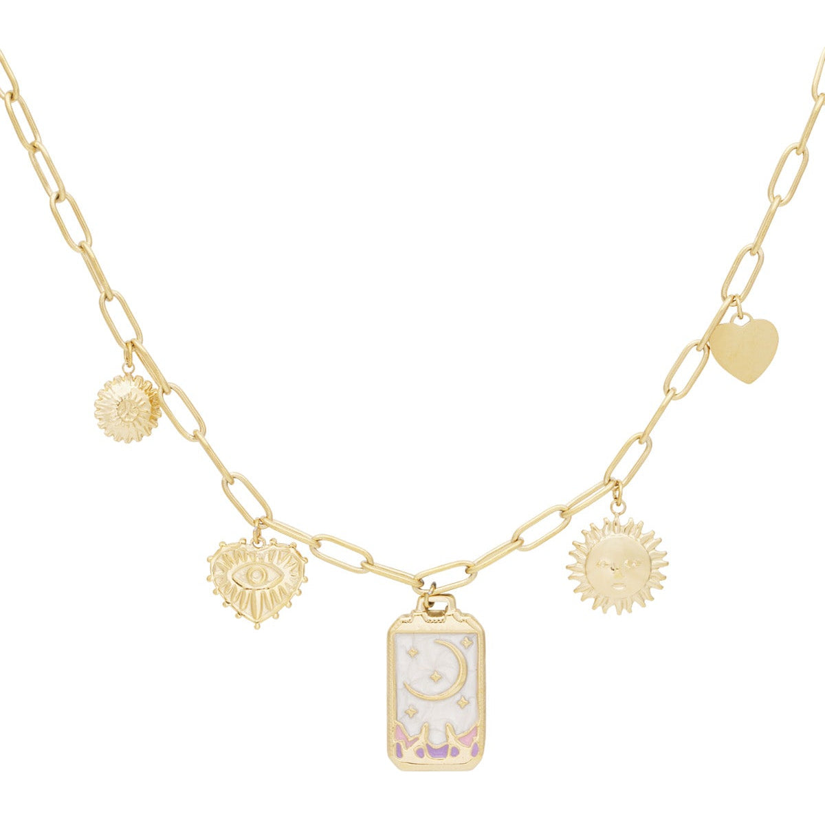collier à breloques lune magique
