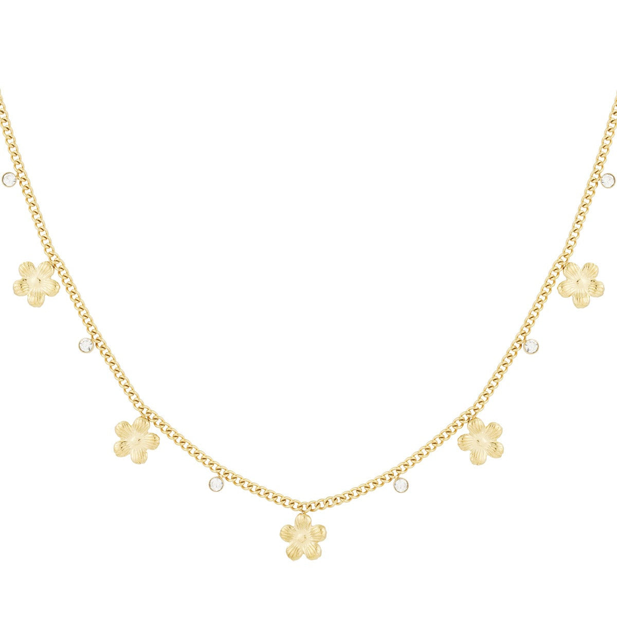 collier fleur scintillante