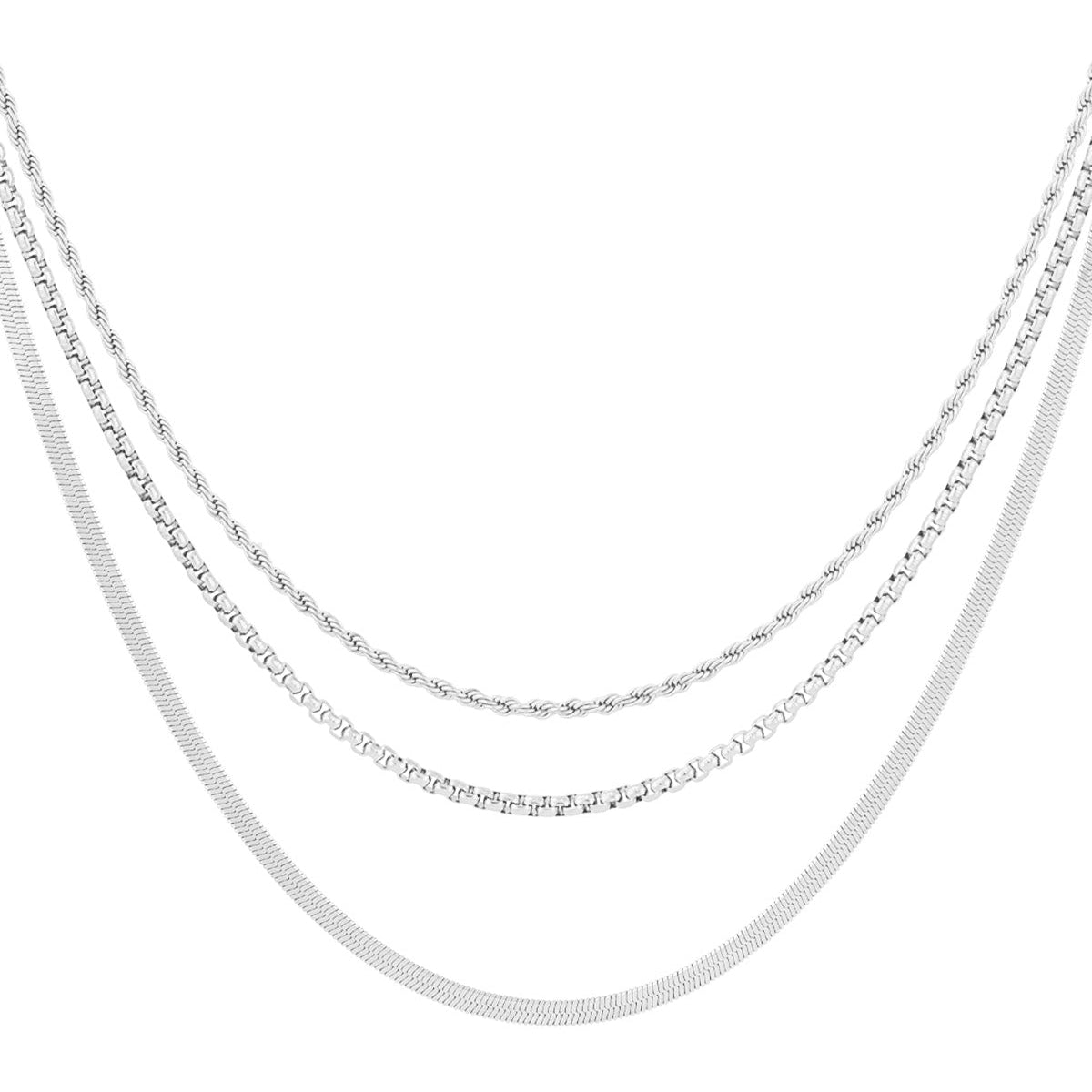 collier à textures superposées