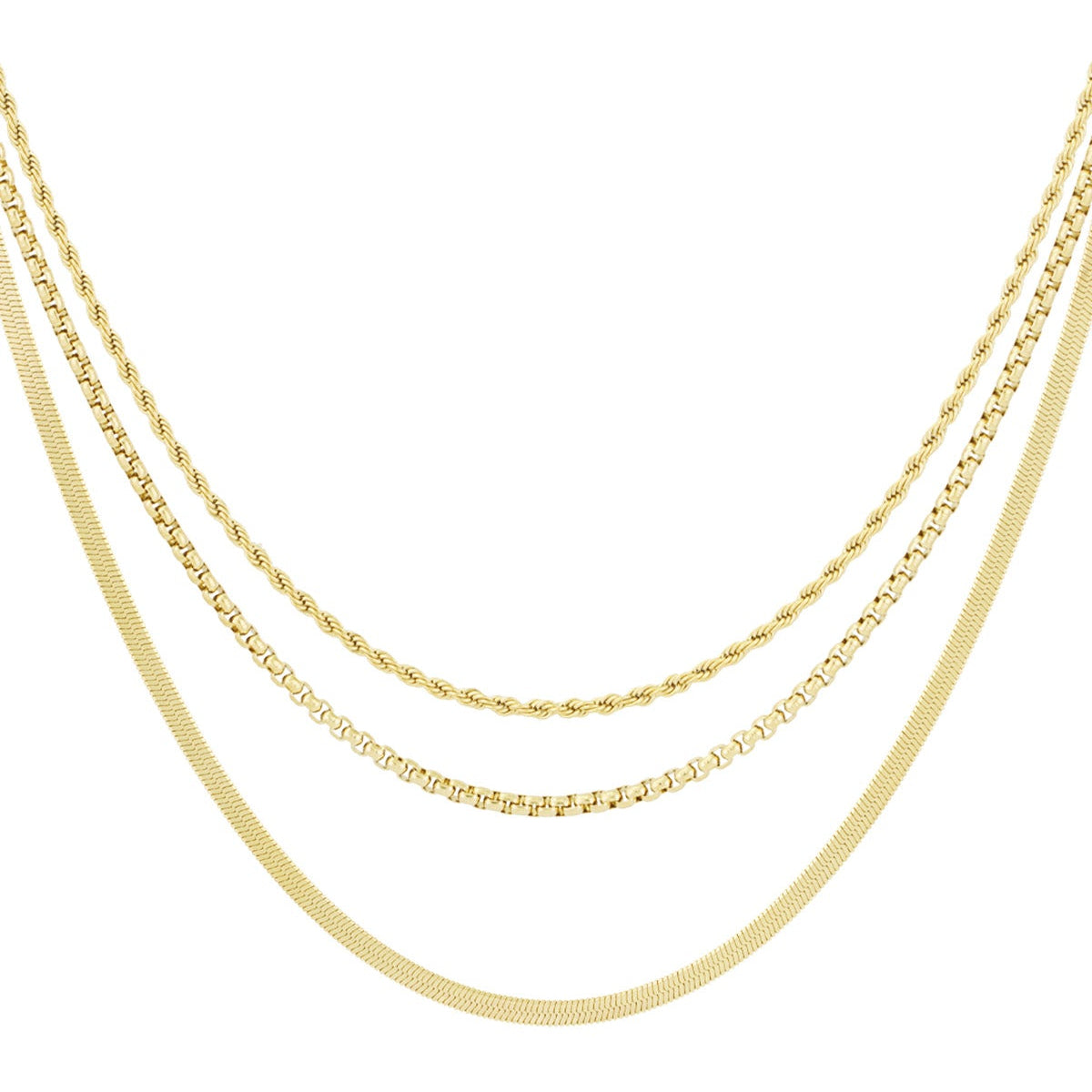 collier à textures superposées