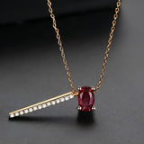 Collier pierre rouge