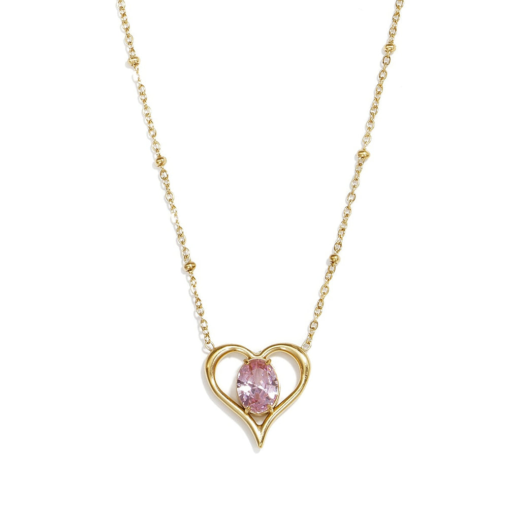 Colliers pendentifs en acier inoxydable en forme de cœur, collection Daily Simple, bijoux pour femmes