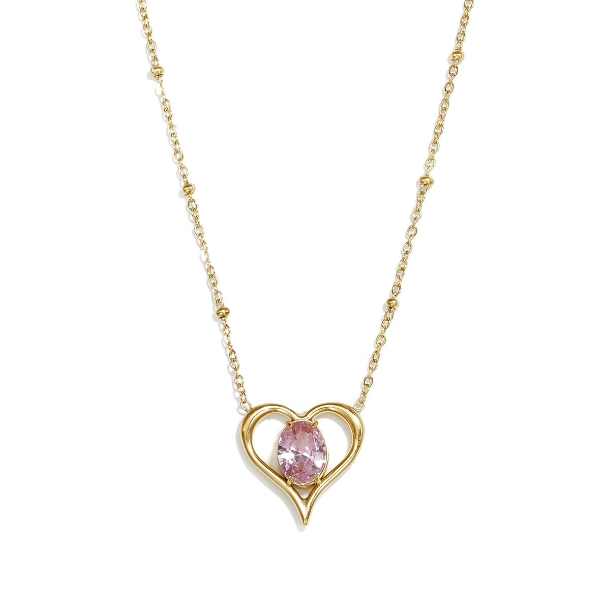 Colliers pendentifs en acier inoxydable en forme de cœur, collection Daily Simple, bijoux pour femmes