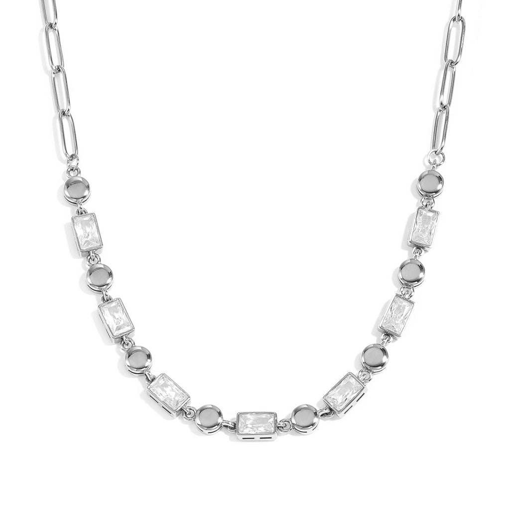 Colliers pendentifs en acier inoxydable, forme géométrique, collection simple pour le quotidien, bijoux pour femmes