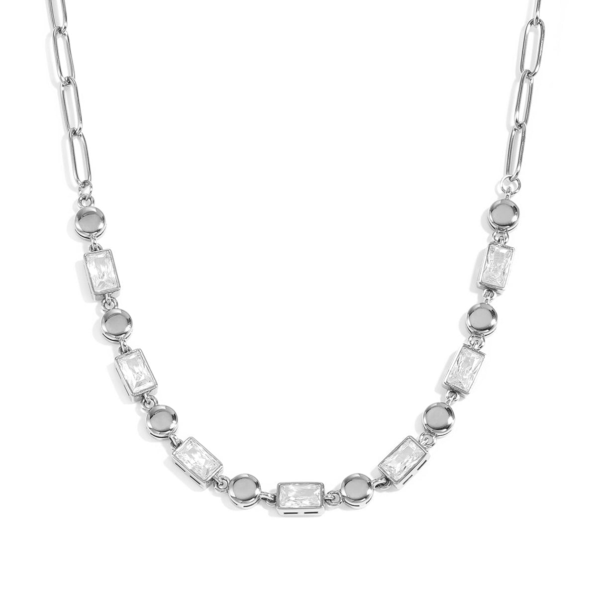 Colliers pendentifs en acier inoxydable, forme géométrique, collection simple pour le quotidien, bijoux pour femmes
