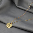 Collier pendentif rond or