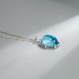 Collier pierre bleu