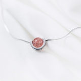 Collier quartz rose améthyste