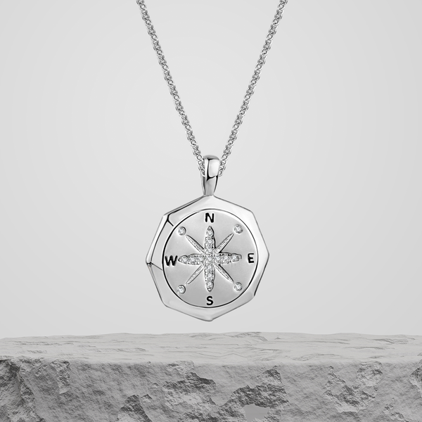 Collier Boussole Argent 925 – La Raffinée