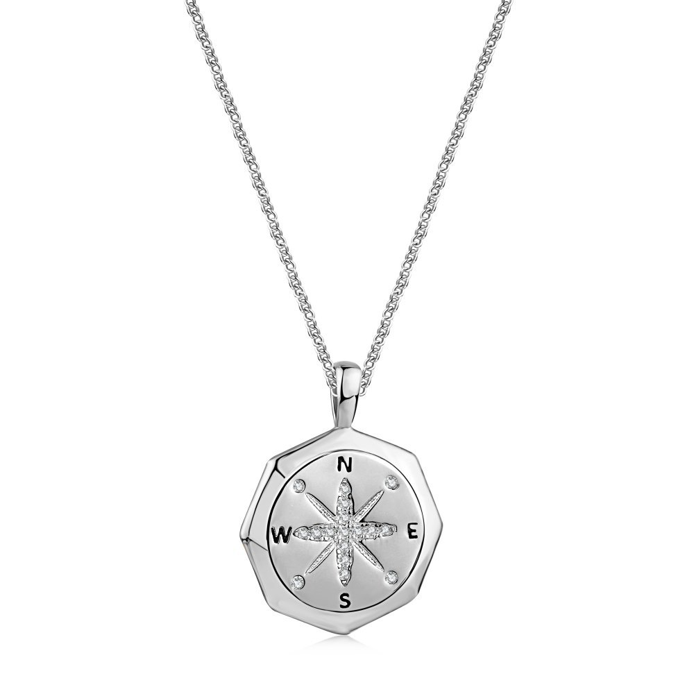 Collier boussole argent 925