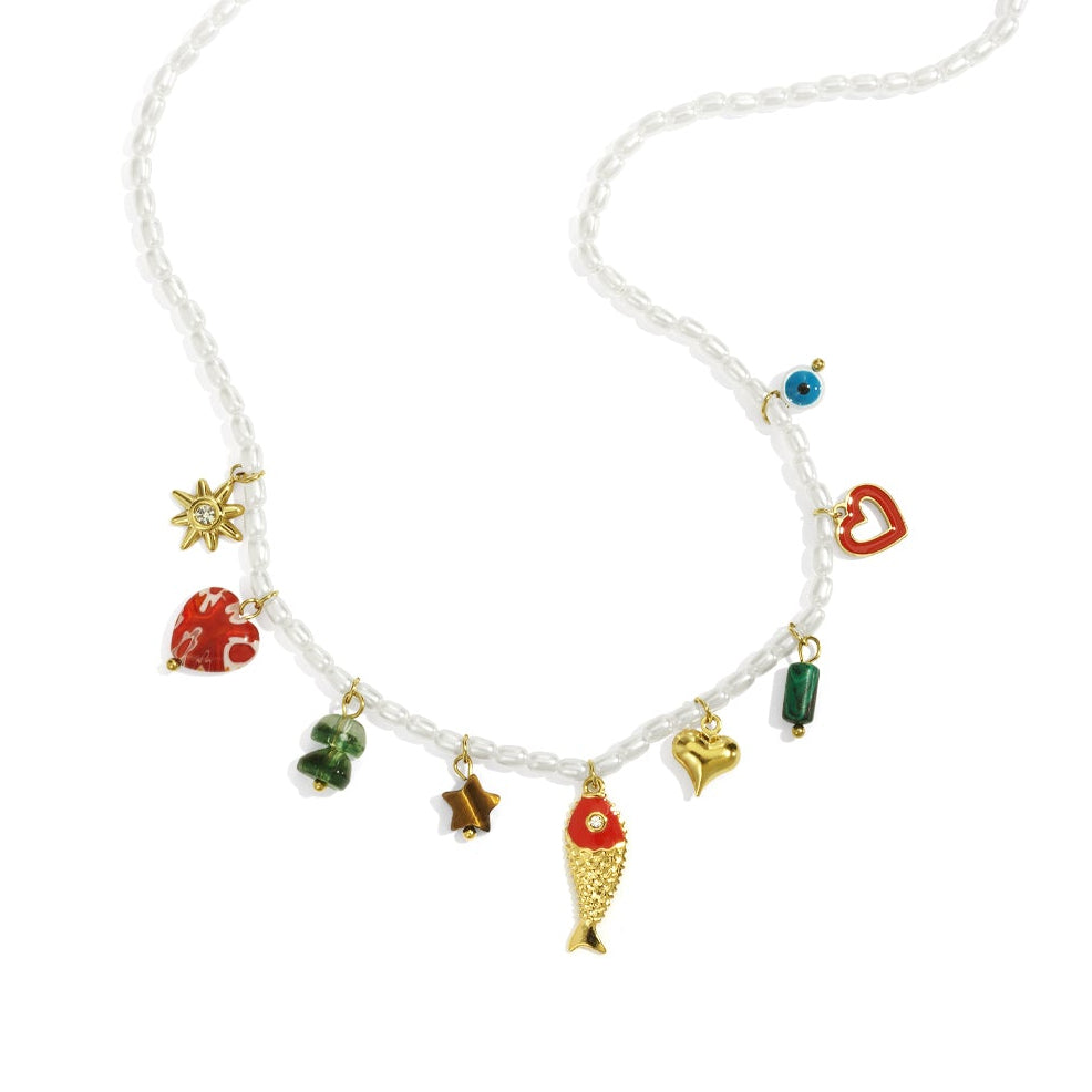 Colliers de perles en acier inoxydable Poisson Décontracté Vacances/Plage Série Romantique Bijoux pour femmes