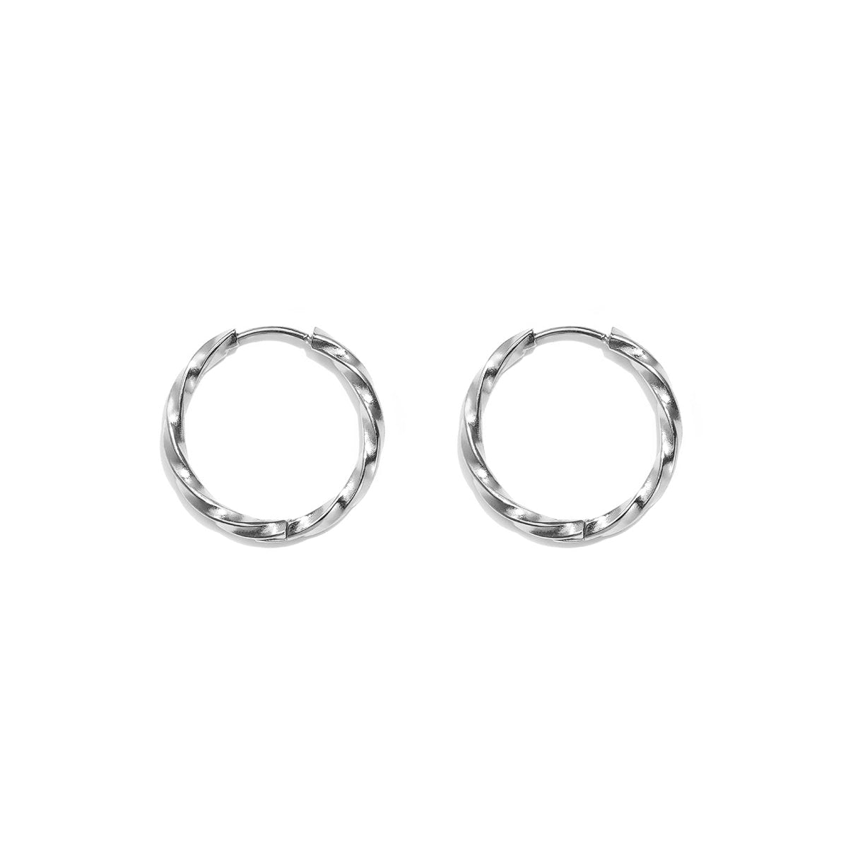 Boucles d'oreilles rondes en acier inoxydable, collection Daily Simple, bijoux pour femmes