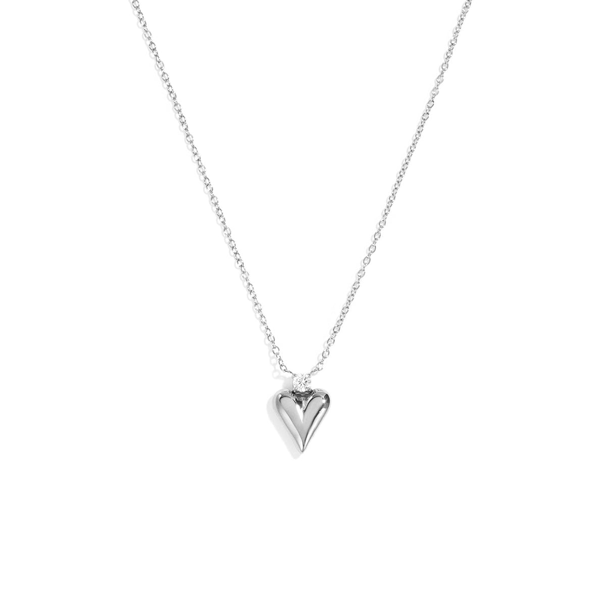 Colliers pendentifs en acier inoxydable en forme de cœur, collection Daily Simple, bijoux pour femmes