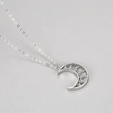 Collier argent lune