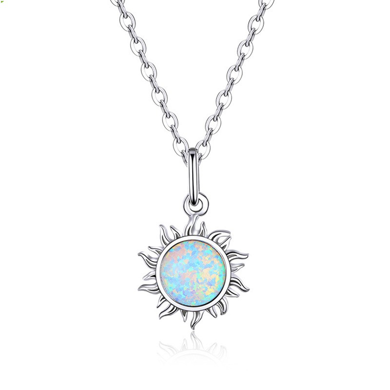 Pendentif soleil en argent