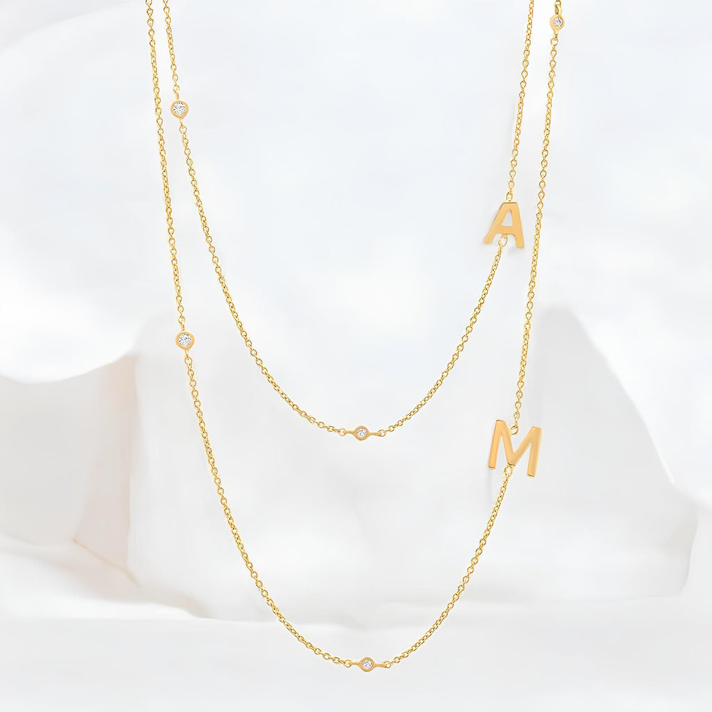 Collier initiale argent femme