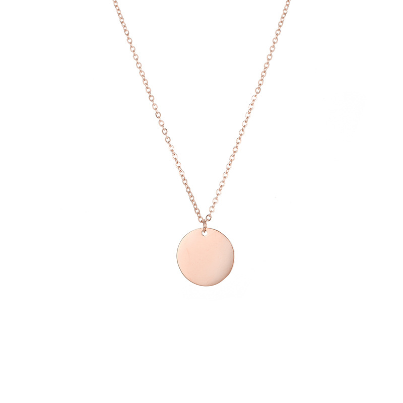 Collier minimaliste rond rose gold