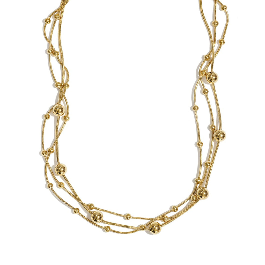 Collier à plusieurs rangs à pois