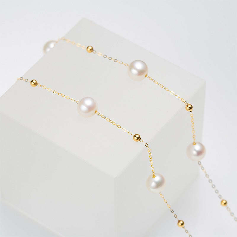 Collier perle chic et doré