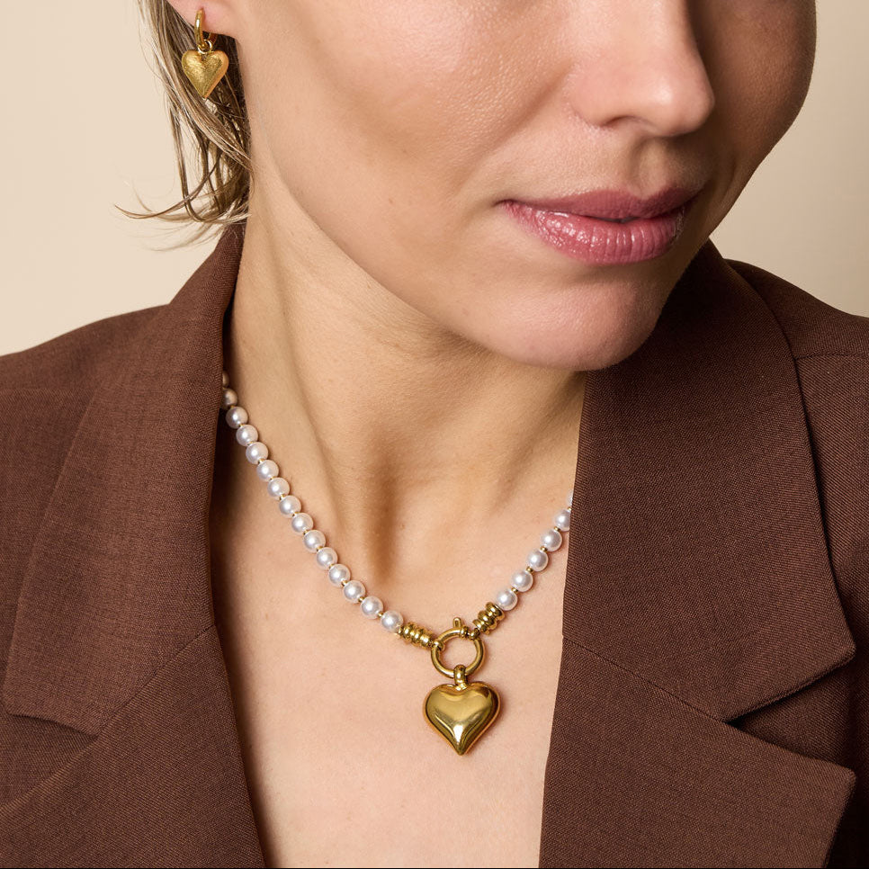 Colliers de perles en forme de cœur, série décontractée, simple et quotidienne, bijoux pour femmes