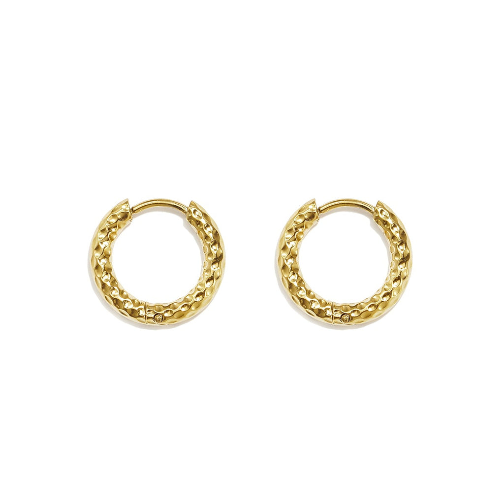 Boucles d'oreilles créoles en acier inoxydable, style simple et quotidien, collection de bijoux pour femmes
