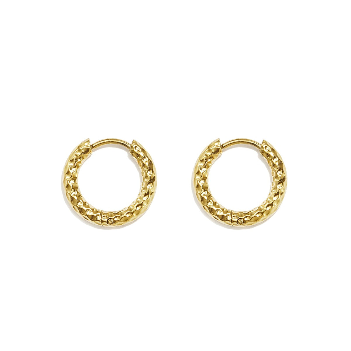 Boucles d'oreilles créoles en acier inoxydable, style simple et quotidien, collection de bijoux pour femmes