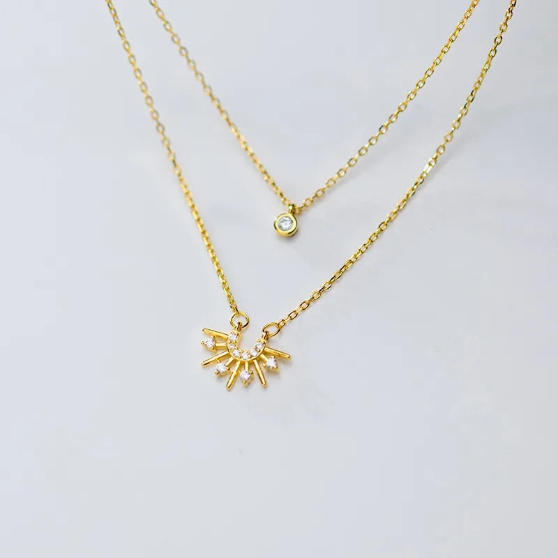 Pendentif soleil argent