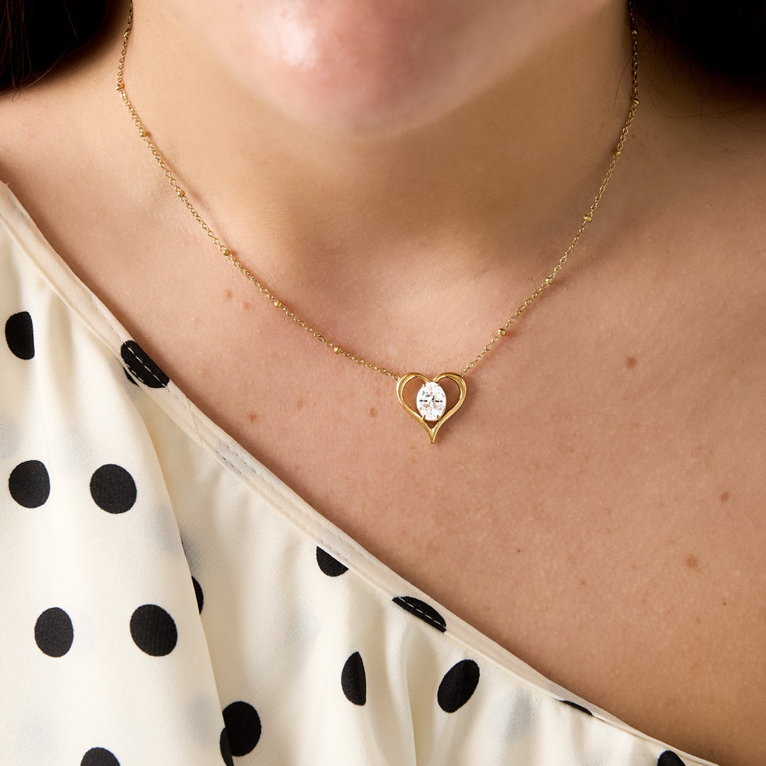 Colliers pendentifs en acier inoxydable en forme de cœur, collection Daily Simple, bijoux pour femmes