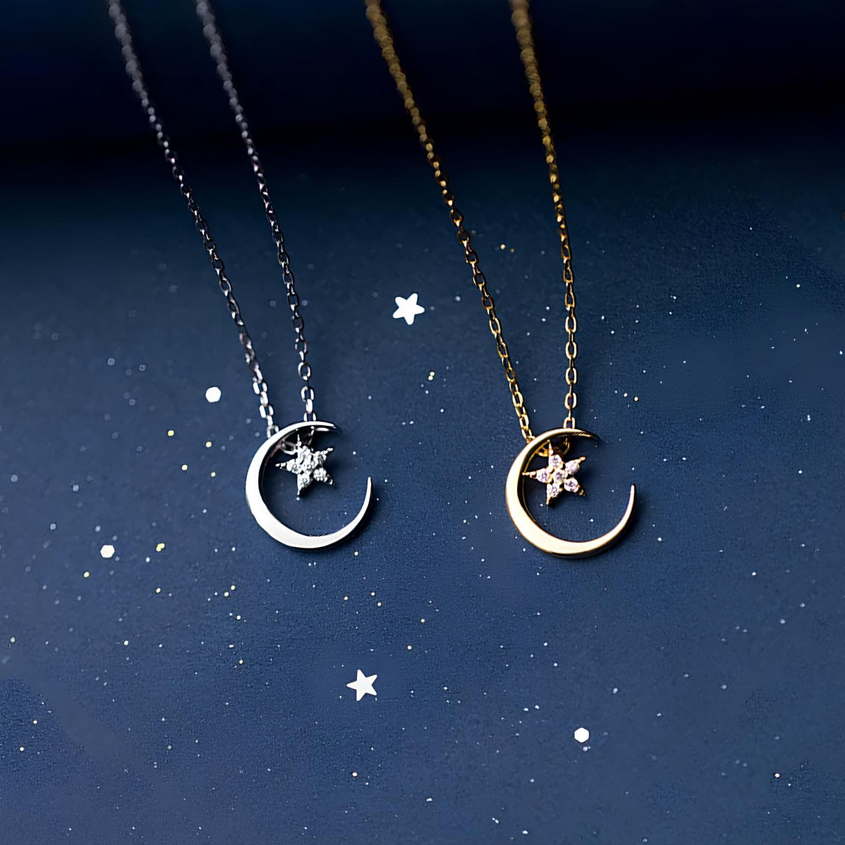 Collier étoile et lune